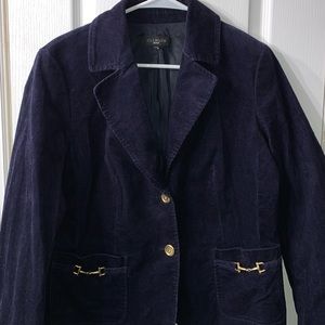 TALBOTS dark blue corduroy blazer